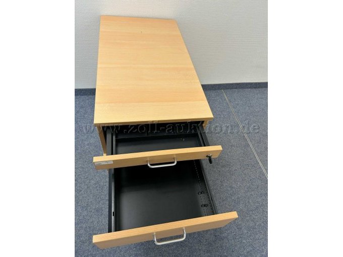 Beispielbild Rollcontainer -Draufsicht auf ausgezogenen Schubladen