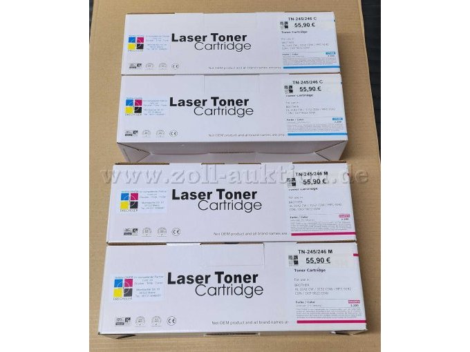 12 Toner für Drucker von hewlett packard und brother + 4 Pelikan-Farbbänder – foto 2 – kavel bij Zoll-Auktion, Rüdesheim