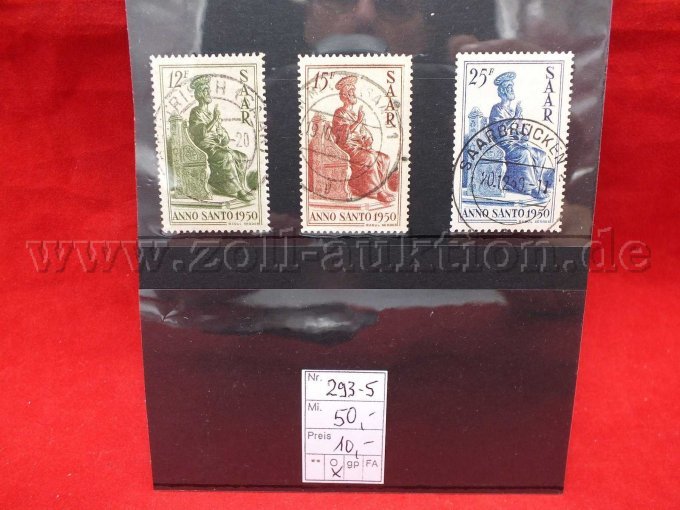 Detailaufnahme der Briefmarken
Michel Nr. 293-5