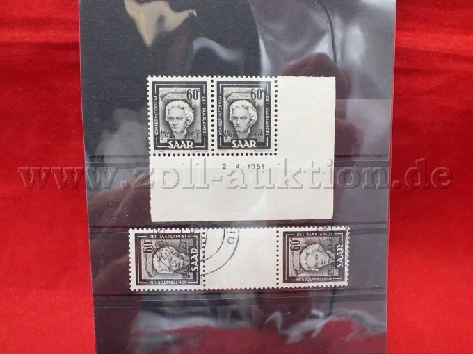 Detailaufnahme der Briefmarken
Michel Nr. 273 BR und 273 ZS