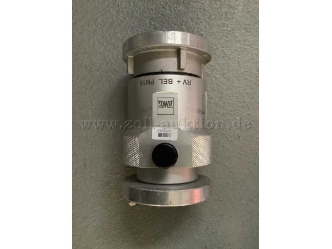 Durchflussverhinderer AWG B-B, Storz 75mm, mit Rohrbelüftung und Rückschlagklappe. Draufsicht-1