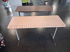 Ansicht oben (hinten dunkle Tischoberfläche, vorne helle Tischoberfläche)