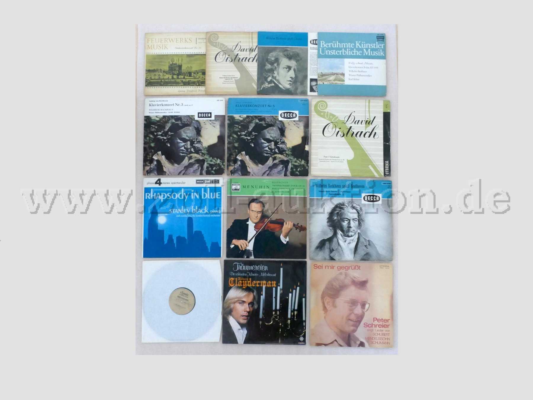 13 Schallplatten verschiedener Interpreten und Genres, gebraucht