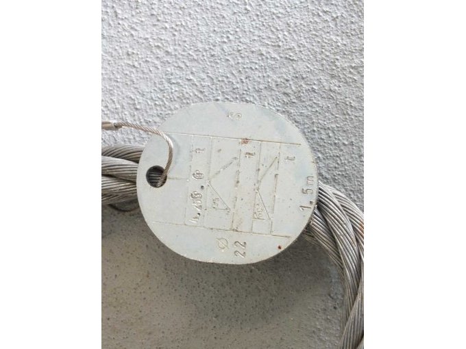 Anschlagseile Form P-P Ø 22 mm; 1,5 m; 4,25 t