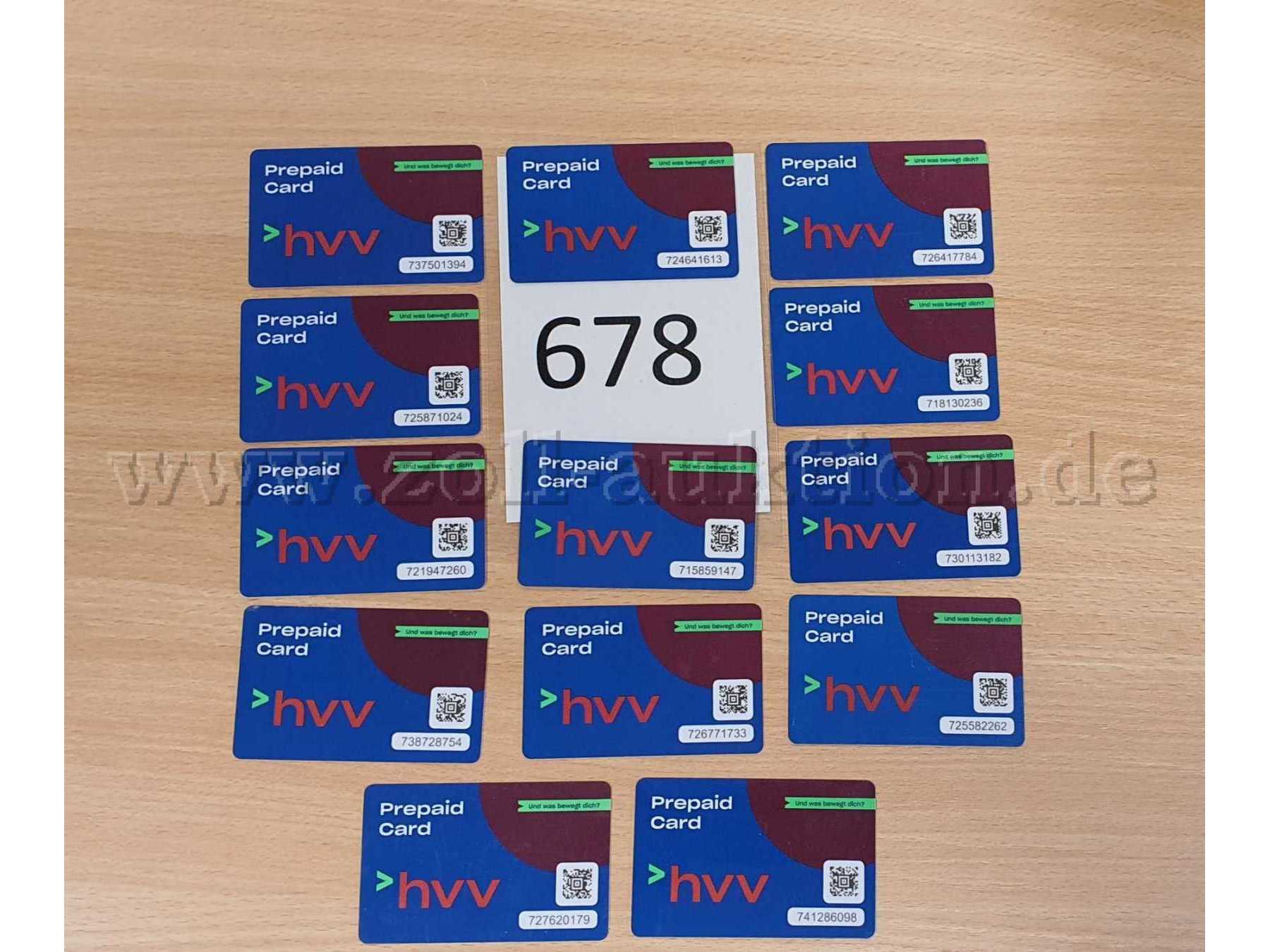 Prepaid Cards 13 Stück