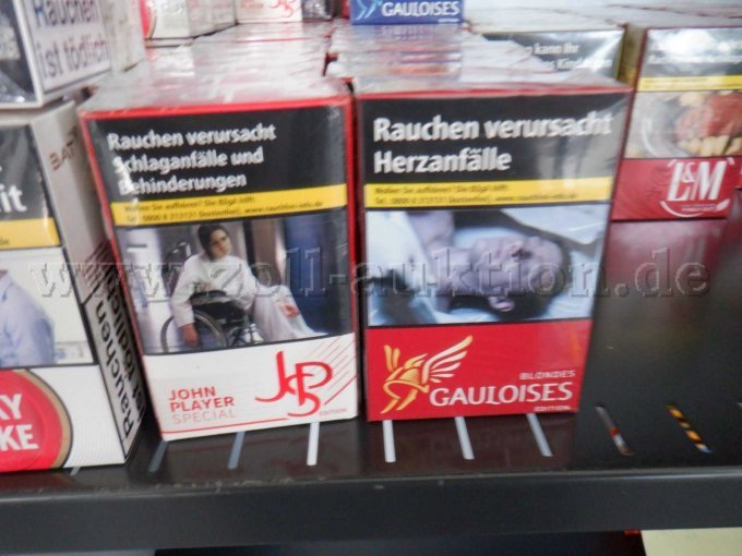 Vorderseite der Marke John Player und Gauloises