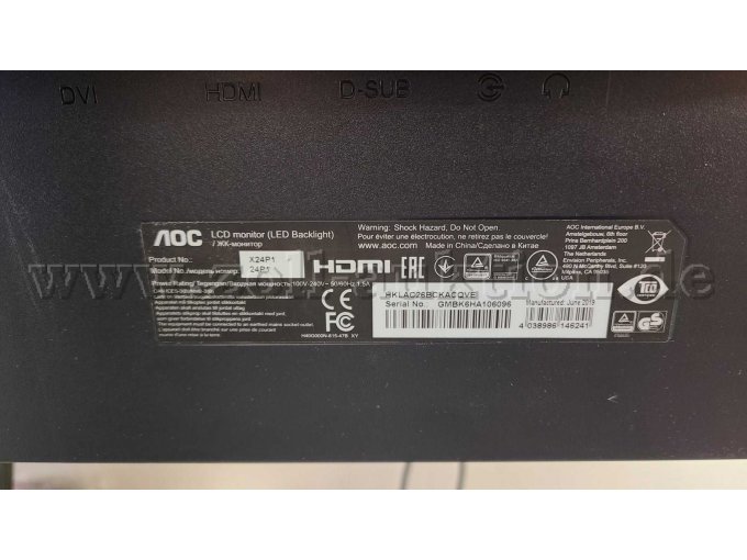AOC X24P1 Typenschild