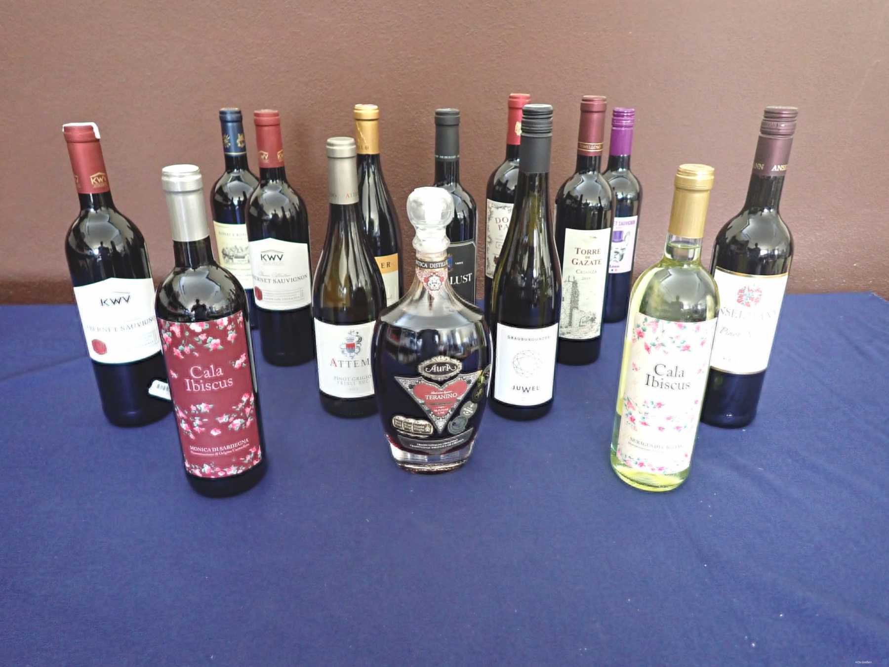 verschiedener Wein