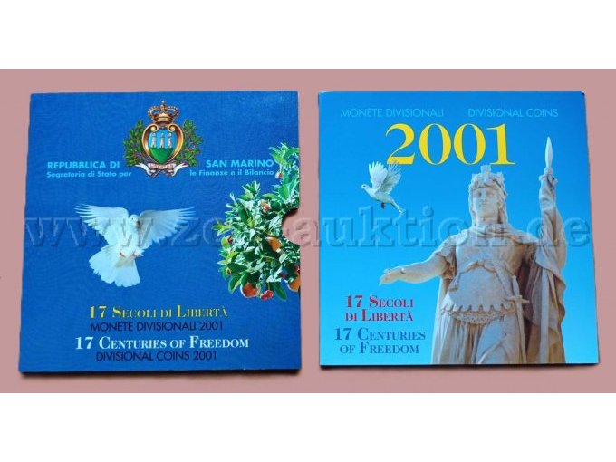 San Marino Kursmünzensatz 2001