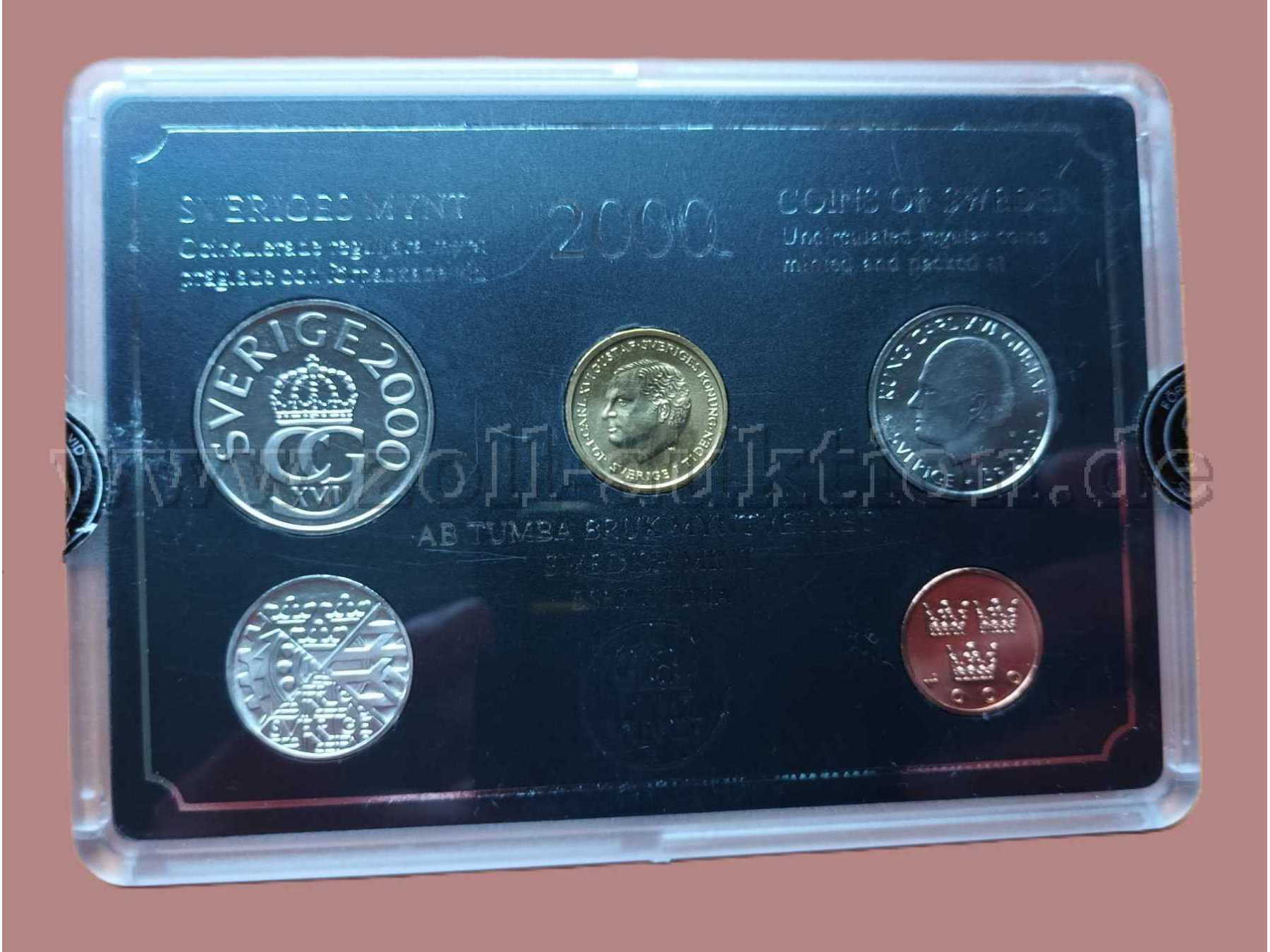 Schweden Kursmünzensatz 2000