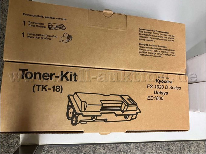 14 Tonerkartuschen für KYOCERA TK-18 SW (alt, ungeöffnet noch verschweisst) – foto 4 – kavel bij Zoll-Auktion, Mönchengladbach
