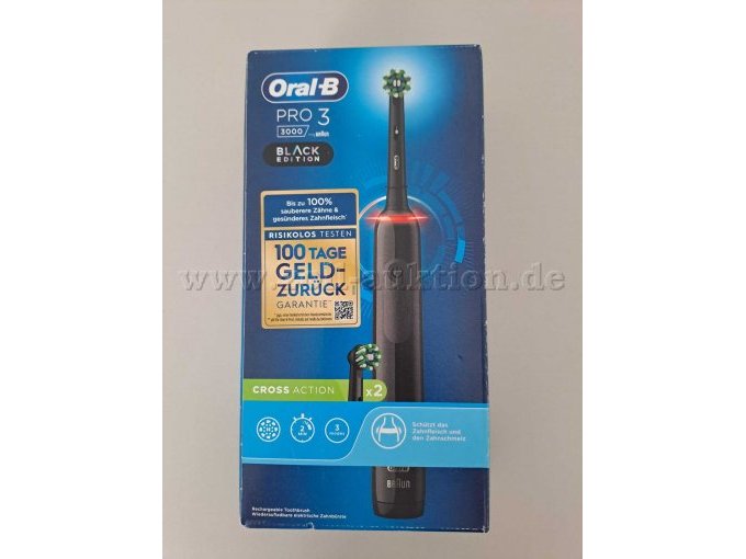 Detailansicht Oral-B Pro 3, 3000 Black Edition, Vorderseite