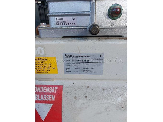 Typenschild Kompressor