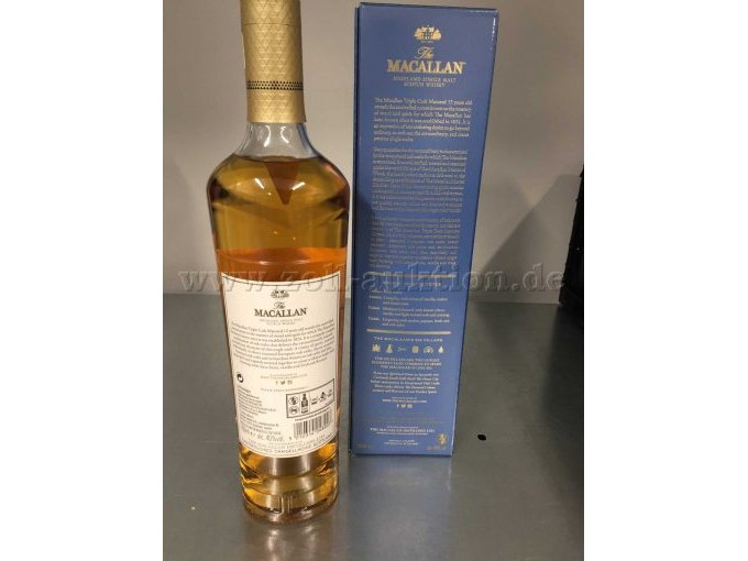 Ansicht Flasche Triple Cask  Rückseite