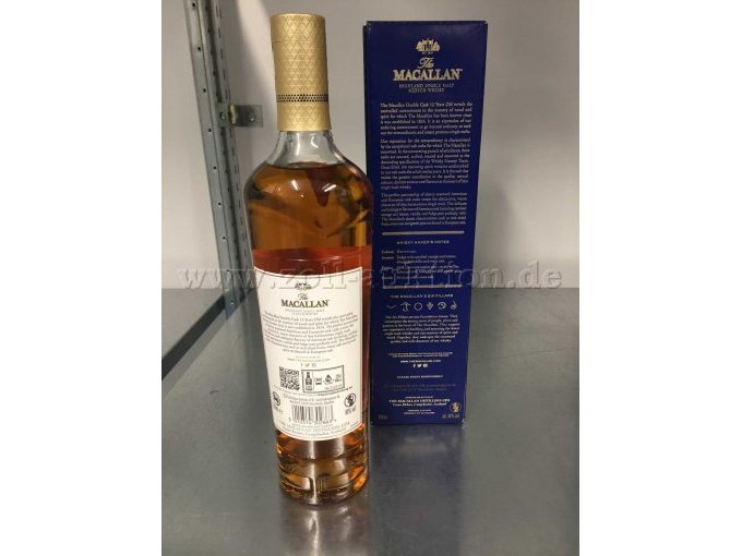 Ansicht Flasche Double Cask Rückseite