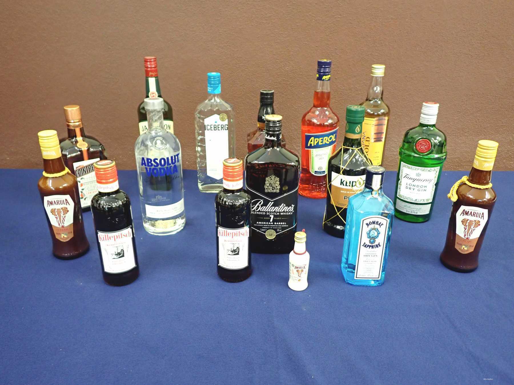 verschiedene Spirituosen