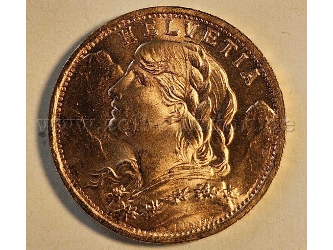 Nahaufnahme Goldmünze "1947" Front