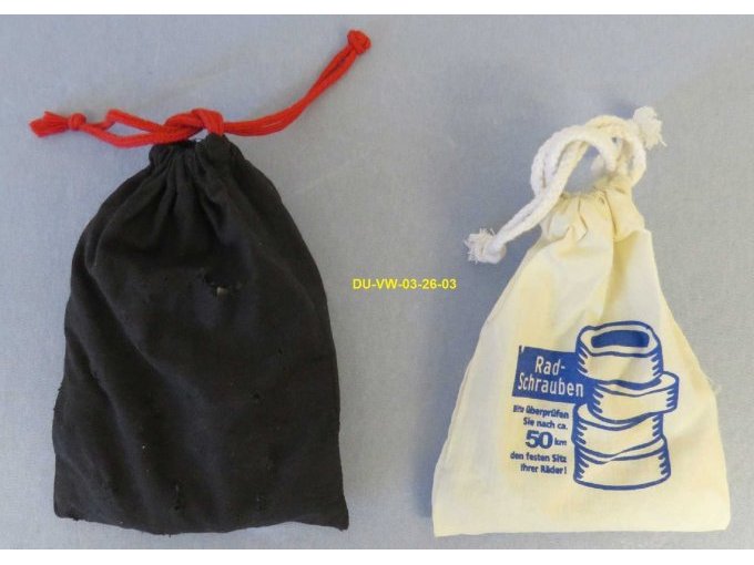 Stoffbeutel für 16 Radbolzen und 16 Radbolzenkappen