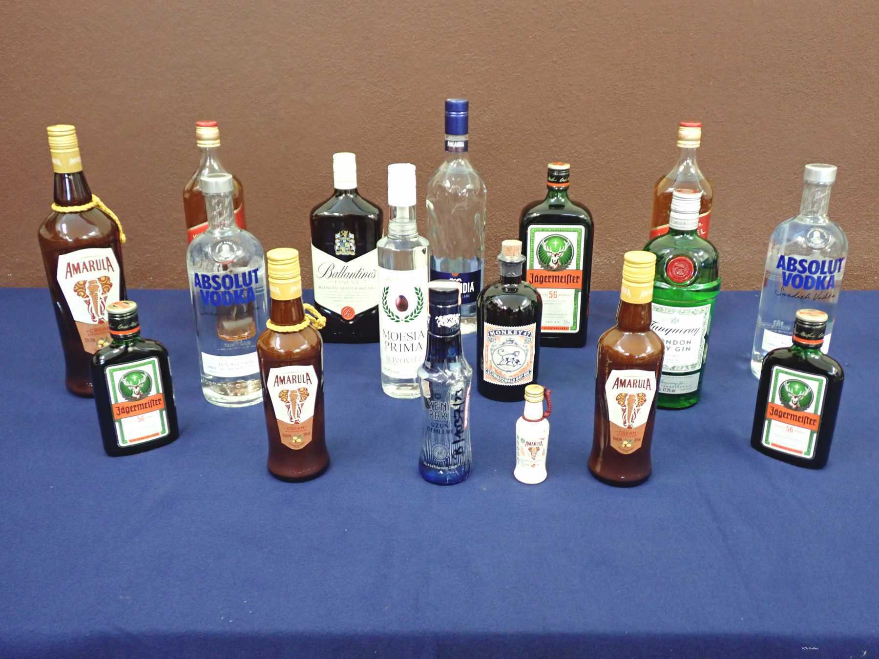 verschiedene Spirituosen