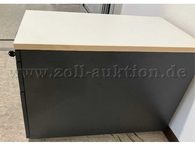 Standard Rollcontainer, schwarz, abschließbar