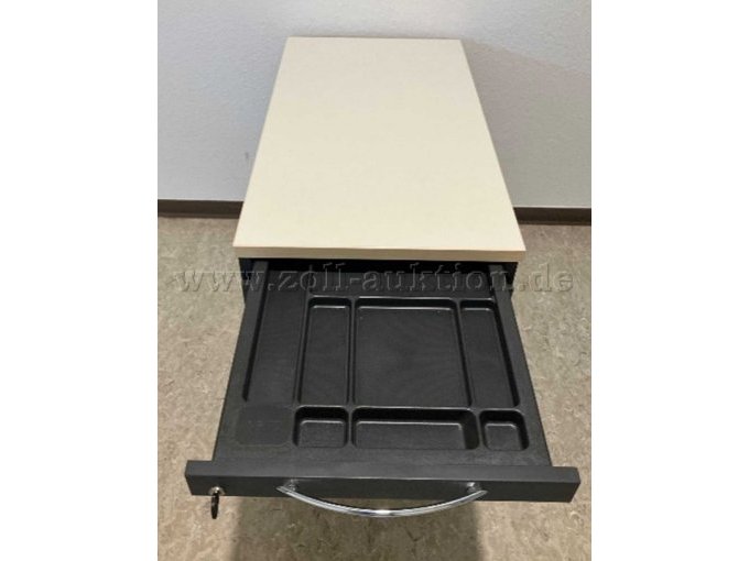 Standard Rollcontainer, schwarz, abschließbar