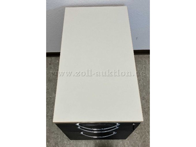 Standard Rollcontainer, schwarz, abschließbar