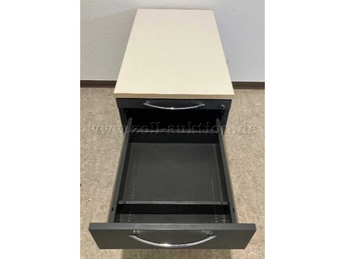 Standard Rollcontainer, schwarz, abschließbar