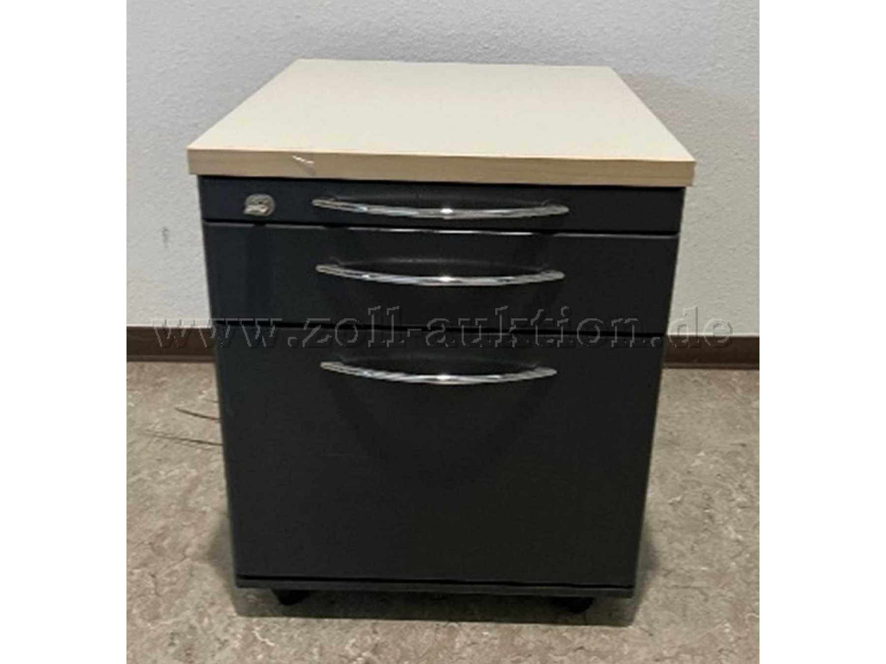 Druckercontainer schwarz, abschließbar