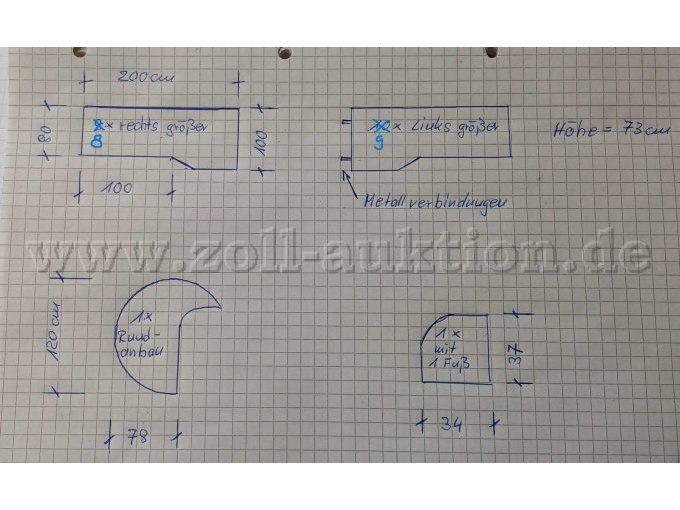 Skizze Maße und Aufteilung der Tische