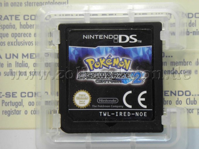 Nintendo DS Spielmodul Pokemon Schwarze Edition 2 in geöffneter Verpackung