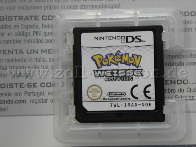 Nintendo DS Pokemon Weisse Edition in geöffneter Verkaufsverpackung