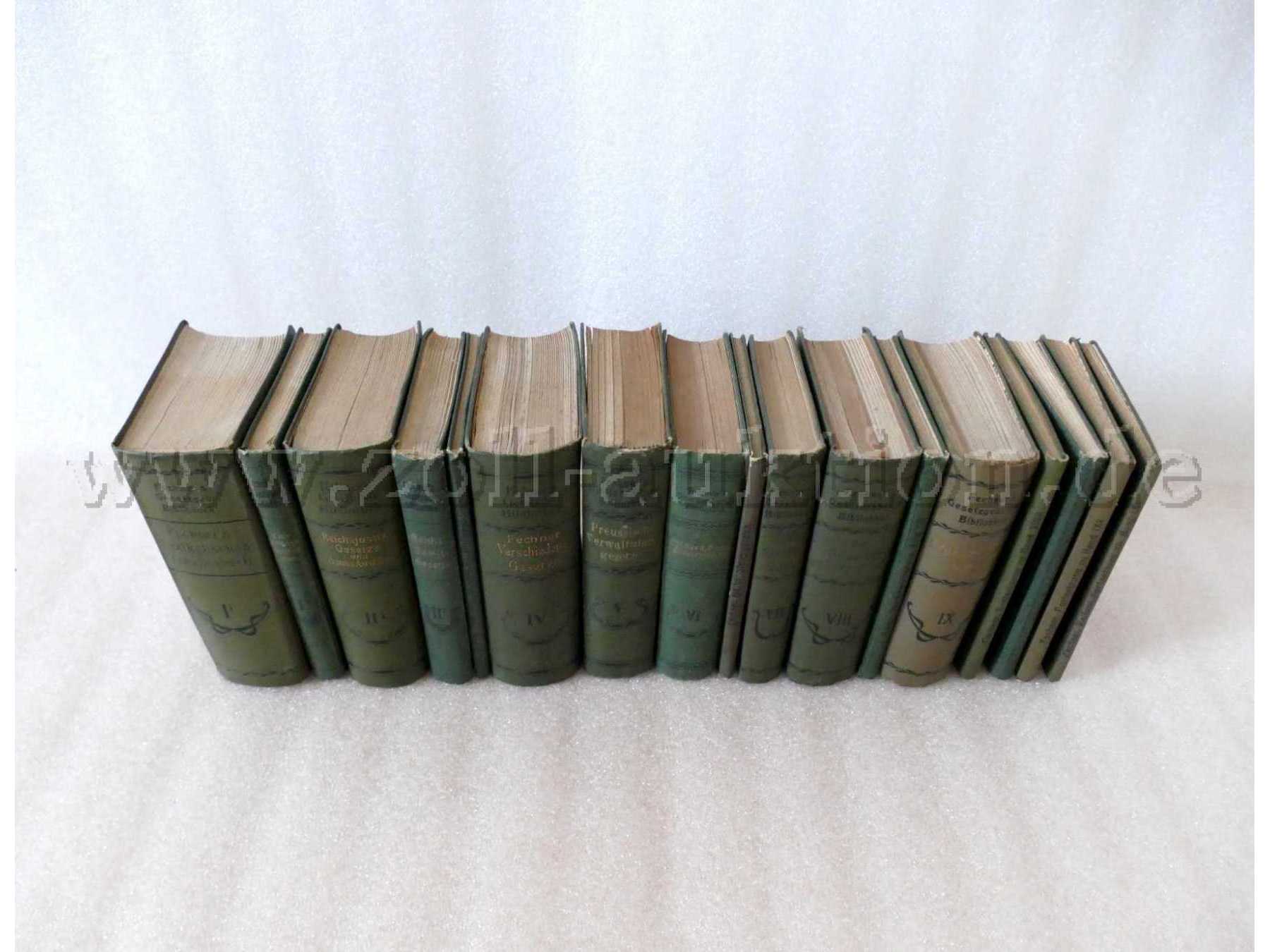 17 antiquarische Bücher - Fechner´s Gesetzgebungs-Bibliothek (1909 - 1914)