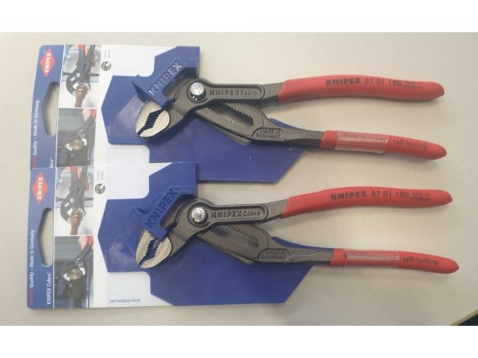 2 x Knipex Wasserpumpenzange 87 01 180