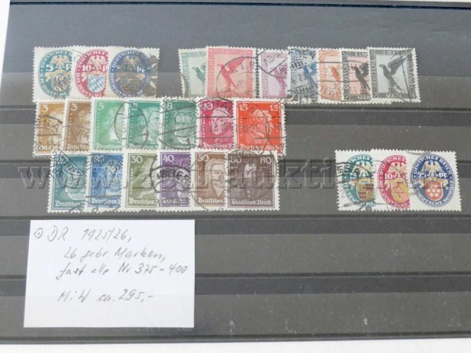 Einzelansicht Einsteckkarte mit unterschiedlichen Briefmarken