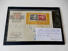 Einzelansicht Einsteckkarte mit unterschiedlichen Briefmarken