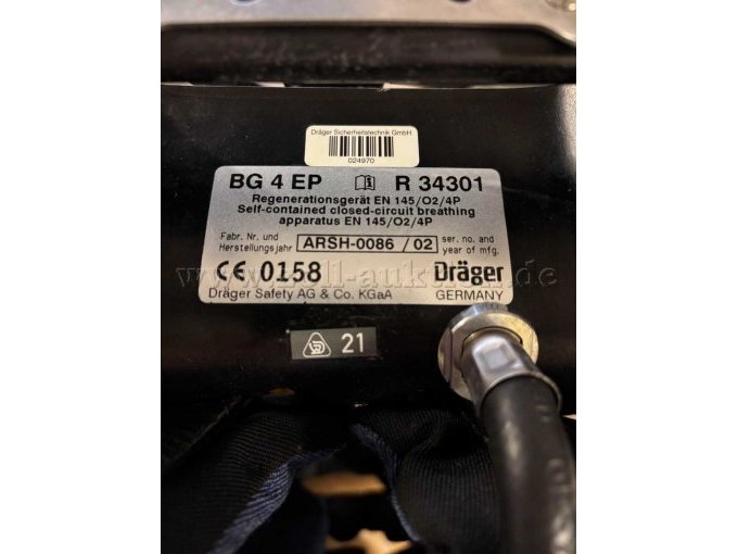 18 Dräger PSS BG4 plus EP-ademhalingsapparaten, conform EN 145, met Bodyguard II en toebehoren – foto 3 – kavel bij Zoll-Auktion, Gevelsberg