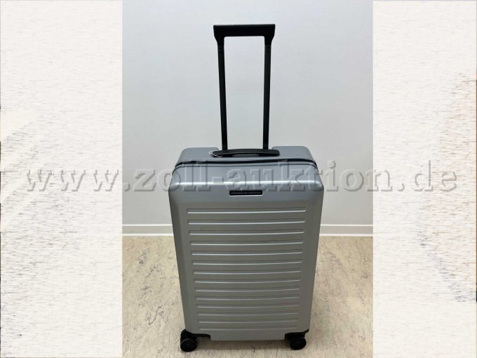 Porsche Design, Rollkoffer mit Teleskopgriff und weiteren Griffen, vier Rollen, Reissverschlüsse und Zahlenschloss (unbekannte Kombination)