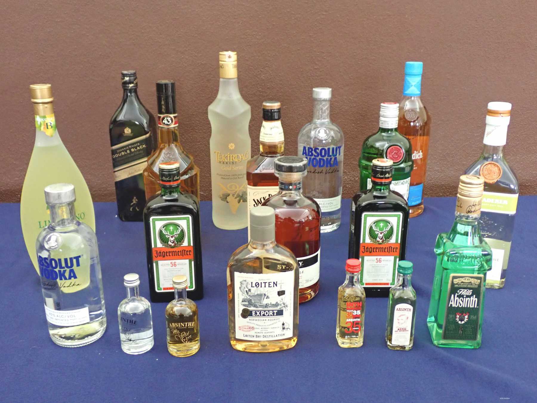 verschiedene Spirituosen