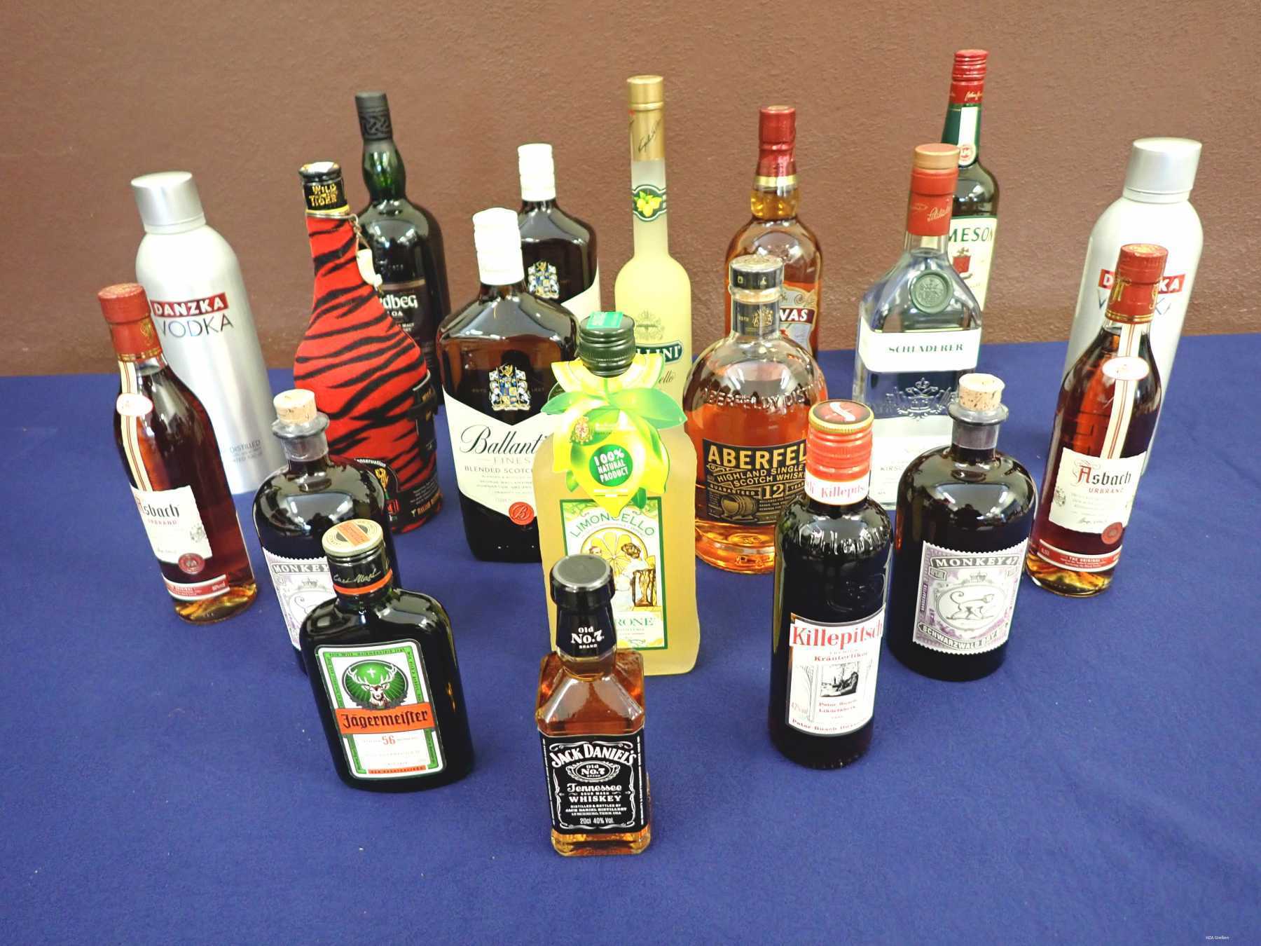 verschiedene Spirituosen