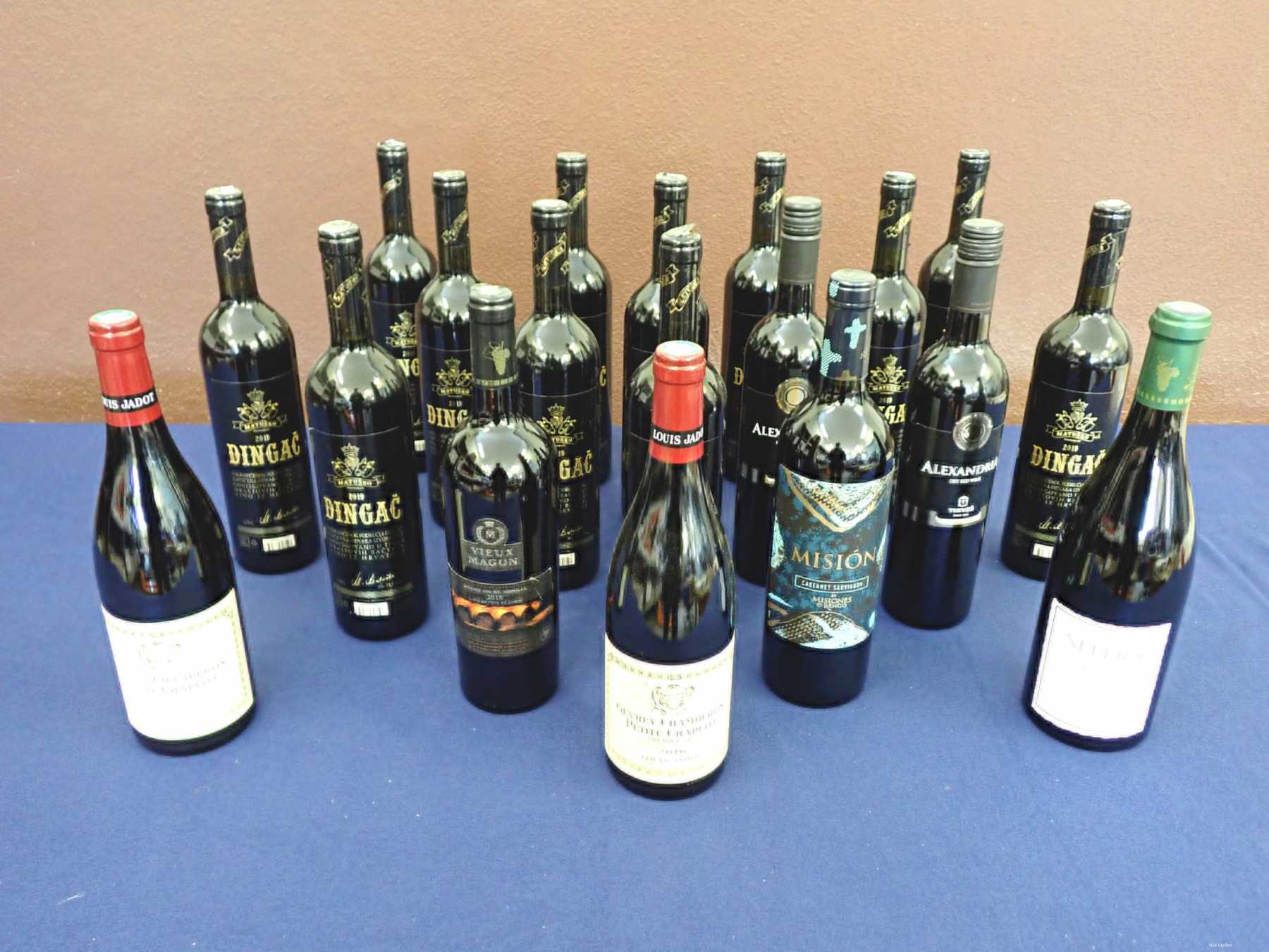 verschiedener Wein