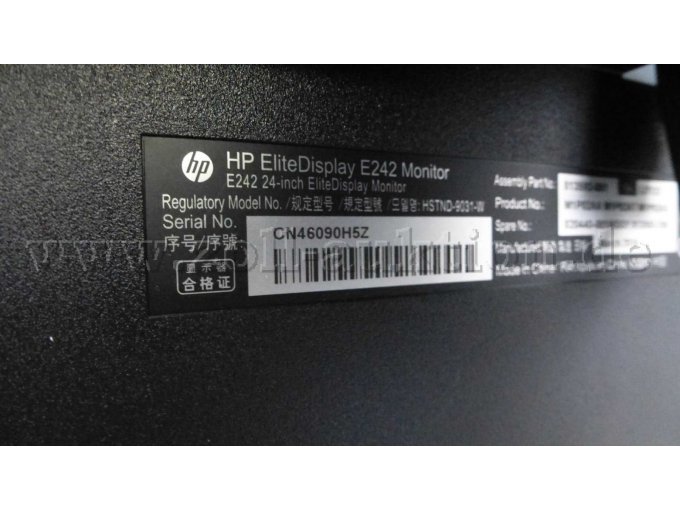 Typenschild HP EliteDisplay E242