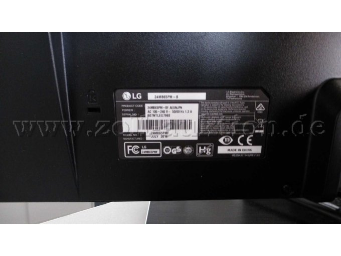 Typenschild LG 24MB65PM-B