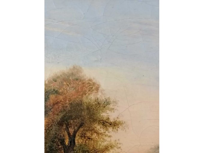 1 olieverfschilderij op doek "romantisch landschap" – foto 10 – kavel bij Zoll-Auktion, Köln