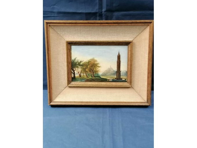 1 olieverfschilderij op doek "romantisch landschap" – foto 2 – kavel bij Zoll-Auktion, Köln