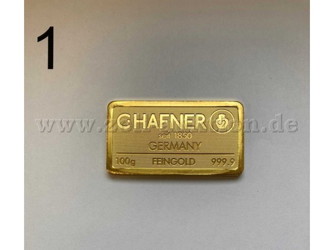 Vorderansicht Goldbarren