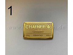 Vorderansicht Goldbarren
