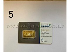 Vorderansicht Goldbarren