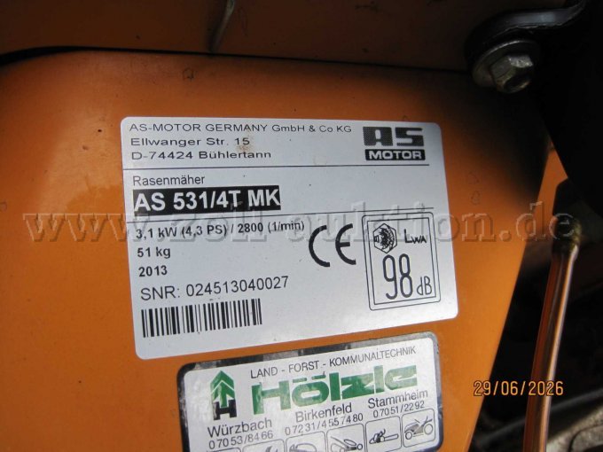 1 AS-Motor AS 531/4T MK grasmaaier – foto 5 – kavel bij Zoll-Auktion, Schömberg