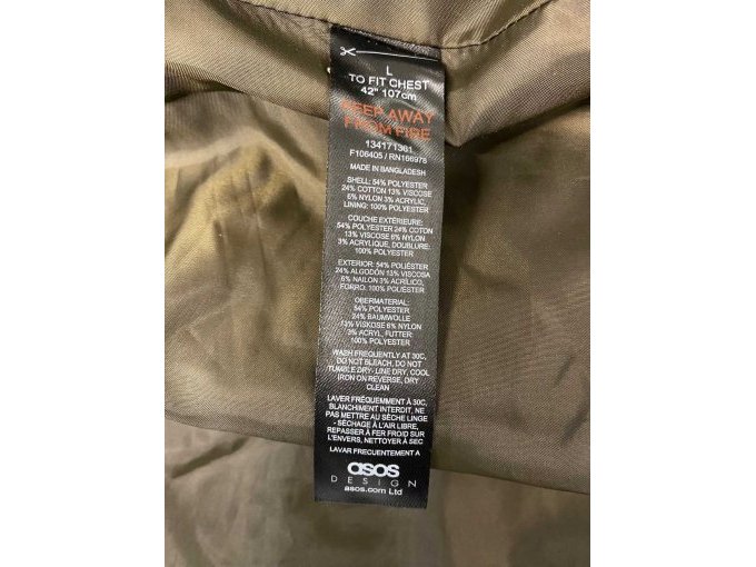 Detailansicht - Herstellerangaben - Materialangaben