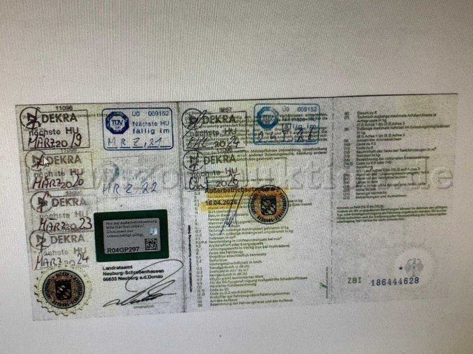 Fahrzeugschein Rückseite